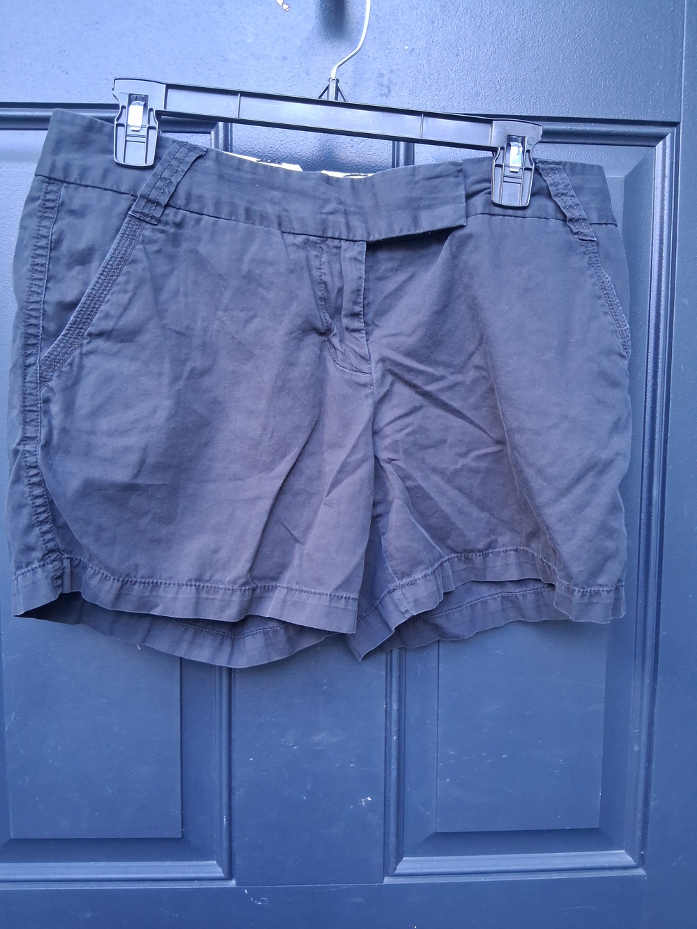 J. Crew Women's Black Cotton Bermuda Shorts